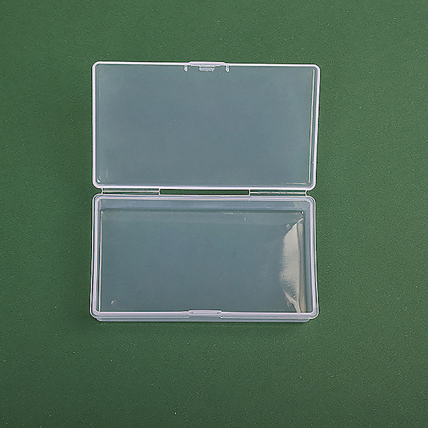 Transparent plastförvaringslåda Organizer Stickers Box Desktop Clear