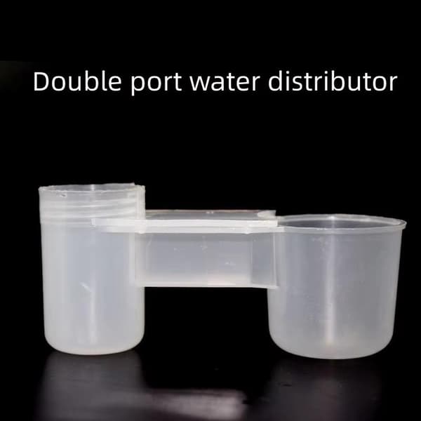 Plastik kæledyrsfugledrikker, foderautomat, vandflaskekop, kat, kylling, Pi Clear 10pcs