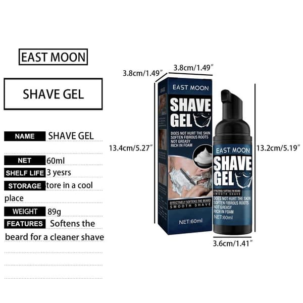 50 ml Aloe Barberskum til mænd Hold dig frisk, behagelig og blød