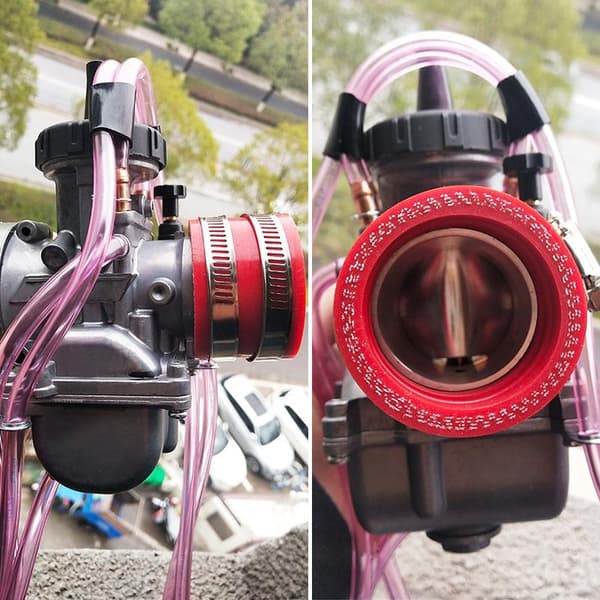 Til motorcykel karburator gummiadapter 35/40/45 mm indsugningsrør Red 35mm
