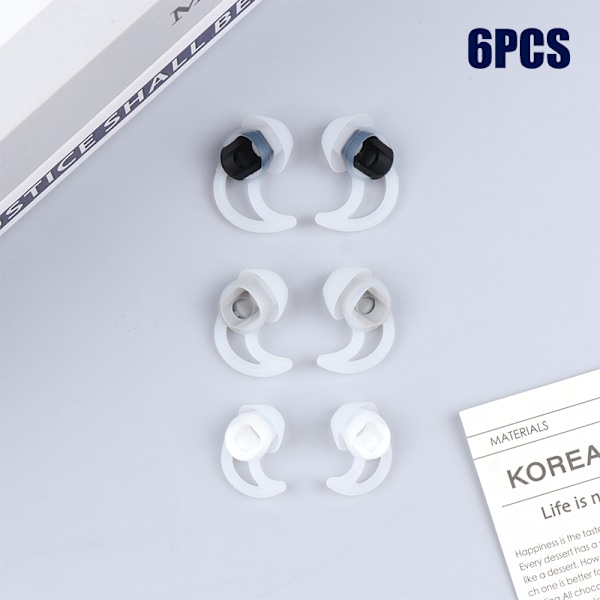 3 st silikonersättningsöronspetsar för QC20 QC30 SIE2 IE3 Wile White