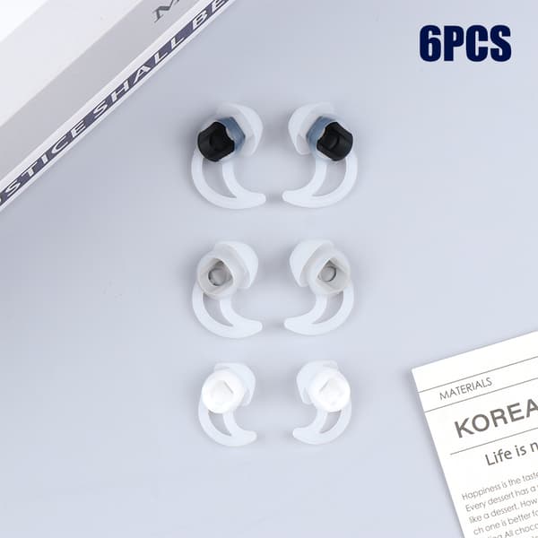 3 STK silikonerstatning ørepropper for QC20 QC30 SIE2 IE3 Wile White