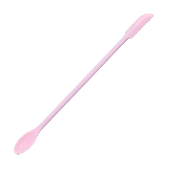 Silikonespatel Krukkeskraber Scoop Tip Lang dobbelthovedet Cosme Pink
