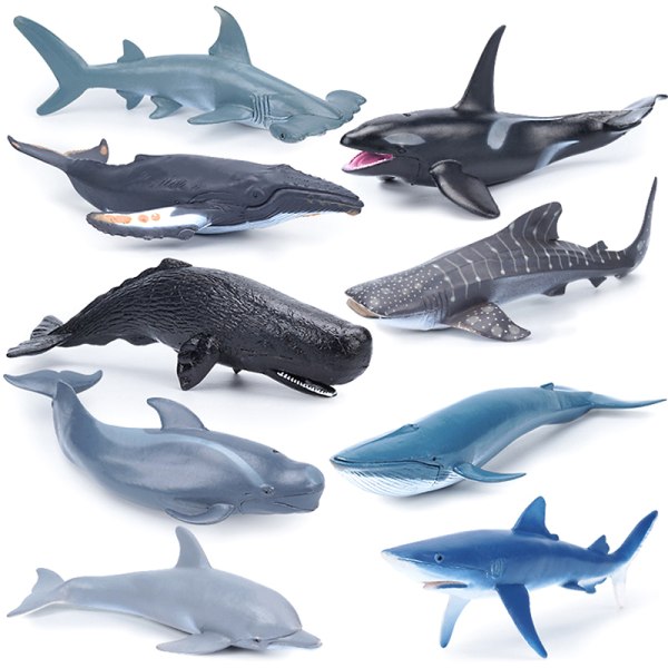 Simulaatio Marine Sea Life Figurines Toimintahahmot Ocean Anima 11(baleen whale)