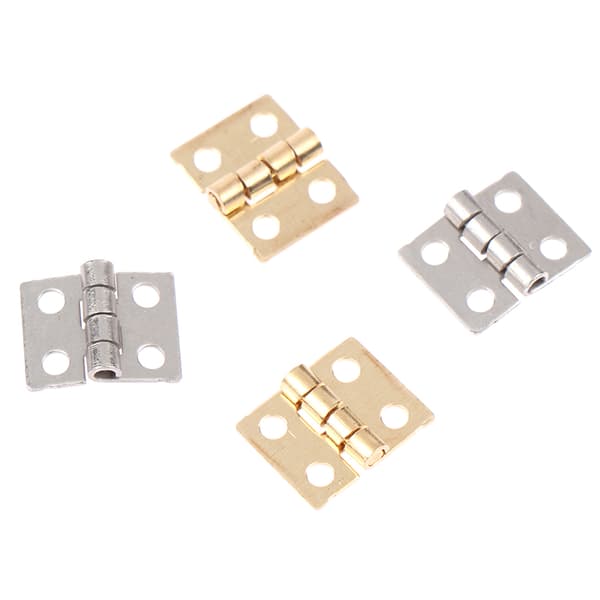 10 stk Messing Mini Dørhengsel Simulering Folding For 1/10 RC Craw White
