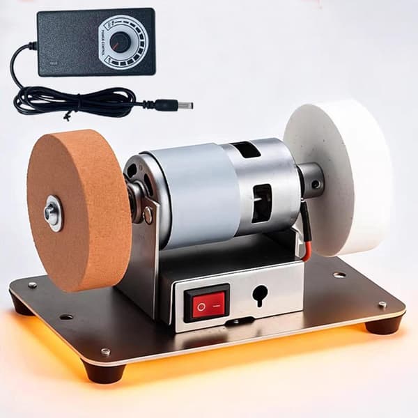 220V Mini Monitoiminen Kaksipäinen Teroitin Kompakti Ja C Silver