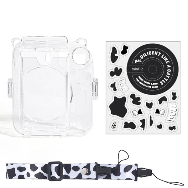 For Fujifilm Instax Mini 12 Transparent Camera Case Protective Black