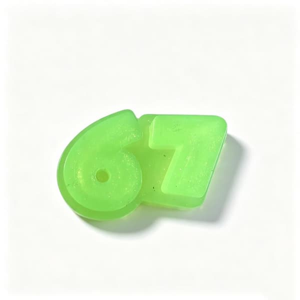 Nummer 67 TPR Leksak Transparent Glitter Fidget Toy Blue