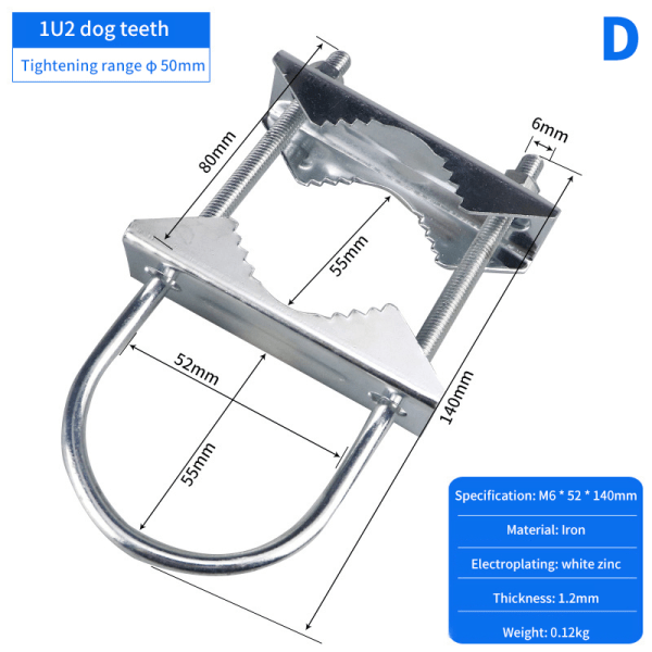 M6U Bolter Heavy Duty Anti-Rust mast til mast monteringsbrakett sett M D