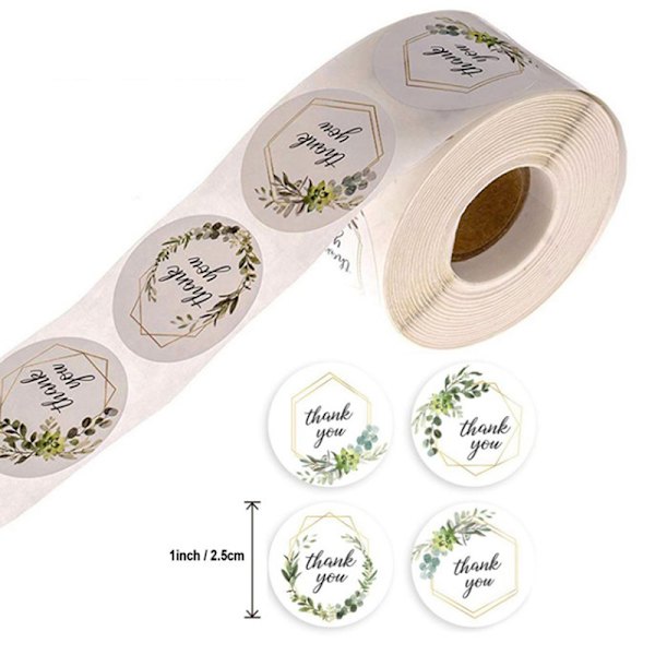 500x kukkainen kiitostarra scrapbooking pakkaussinettilaboratorioon A-16