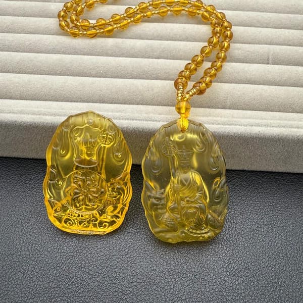 Ksitigarbha Bodhisattva Hängsmycke Halsband Buddha Lyckoamulett Pe A2