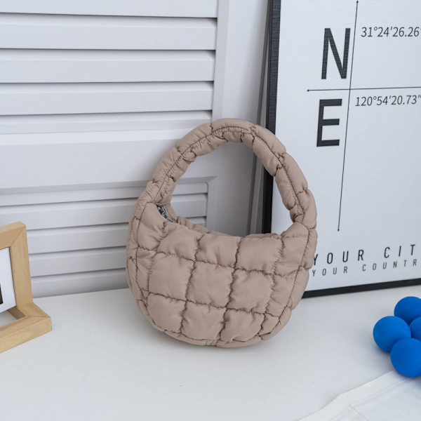 Mode Mini Puffer Tote Bag Elegant telefonväska Key Pouch Simp A7