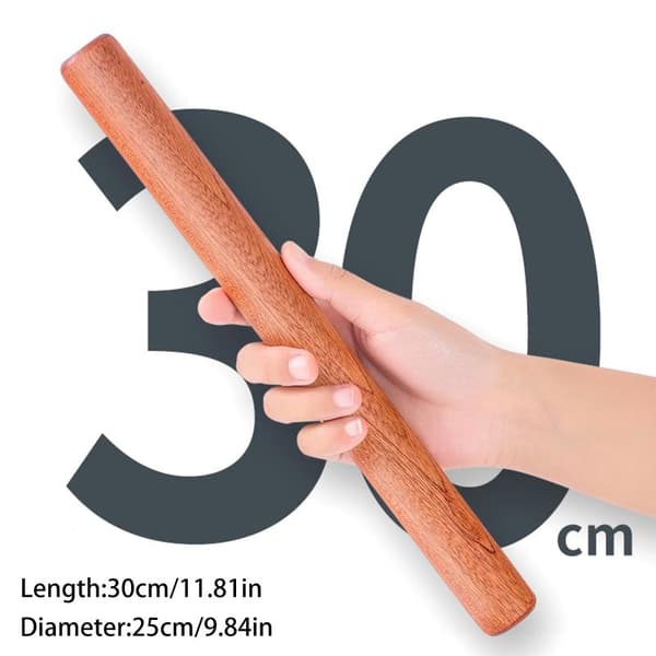 25/30 cm Kjevle i Tre Fondant Kakepynt Deigrulle 25CM