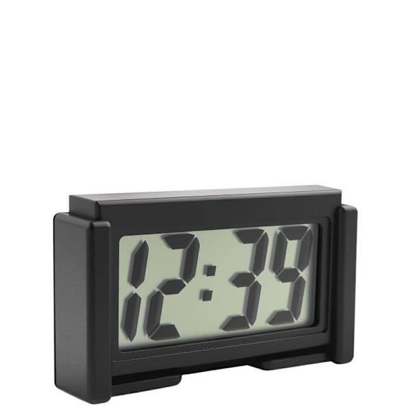 Bärbar Mini Bil Instrumentbräda Digital Klocka För Fordon Stor LCD Black