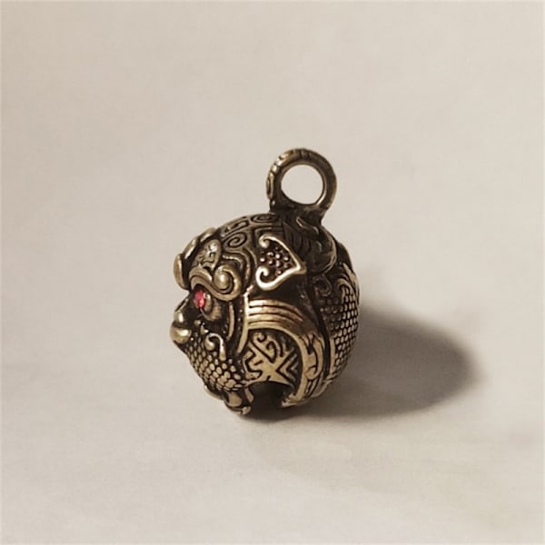 Mässing Hantverk Pressgjutning Tiger Key Car Button Wind Tibetan