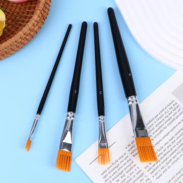 1/4 stk akvarellpensler for kunstnere, variasjon av maleteknikker 4pcs set