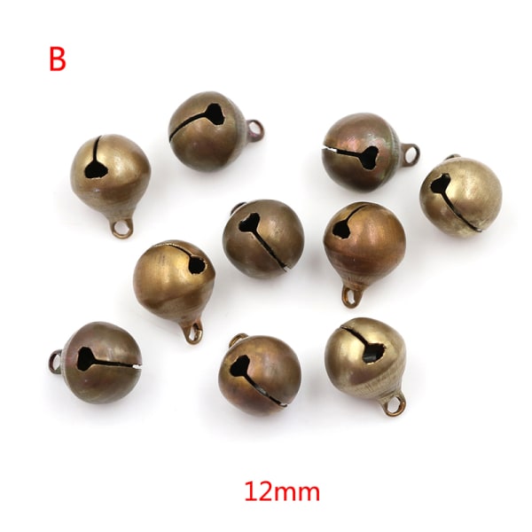 10 Bronse Metal Jingle bell Loose Beads Festival Party Christmas A