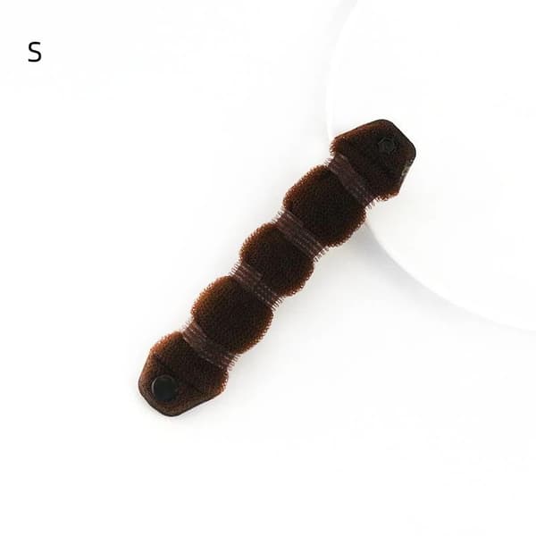 Sort/brun magisk hårknold-maker donut bagel til hårværktøj Brown S