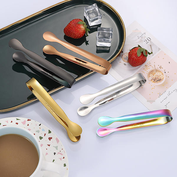 Kjøkken BBQ Tang Multiple Styles Cake Clip Rustfritt stål St Gold