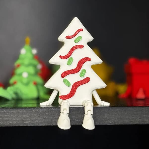 3D-printet julekugle juletræspynt med bevægelig A7