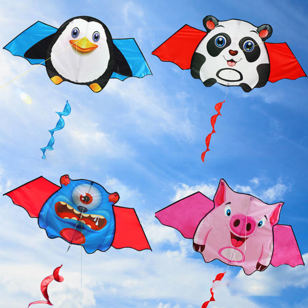 Hauska lentävä leija sarjakuvaeläimet teema Ulkoleija lapset K A4