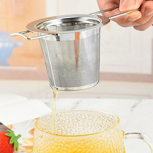 304 rustfritt stål tesil Teavløp teinfuser teblad D