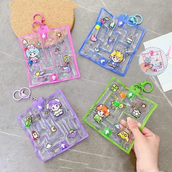 Vattenpåse Labyrint Leksak Med Bärbar Nyckelring Fidget Leksaker A9