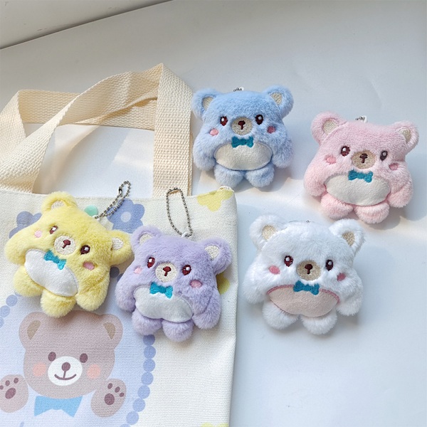 Sarjakuva pehmo nukkeriipus e Bear avaimenperä reppulaukun riipus Blue