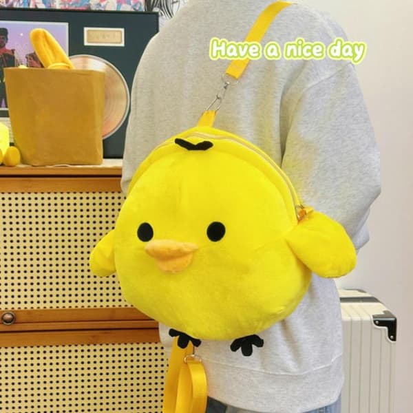 1 st Kiiroitori Plyschdocka Nyckelring Rilakkumas Vänner Gul A1