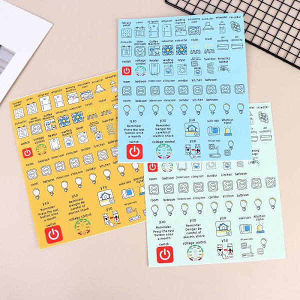 2/5 st vattentät engelsk version elbox elektrisk krets yellow 5sheets