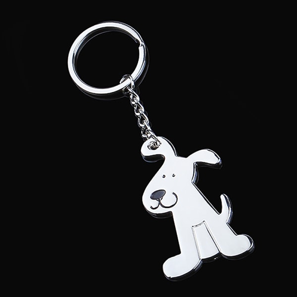 Creative Cartoon Dog Cat Metal nøkkelring e Animal Key Ring Charm A3