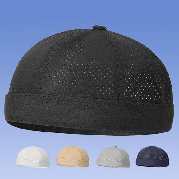 Mote Retro Ensfarget Bremfri Docker Lue Hurtigtørkende Justerbar Light gray