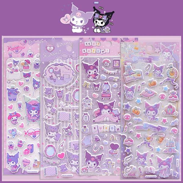 Sanrio 3D Cartoon Foam Stickers Kulomi-klistremerke Lilla Kids Gir A1