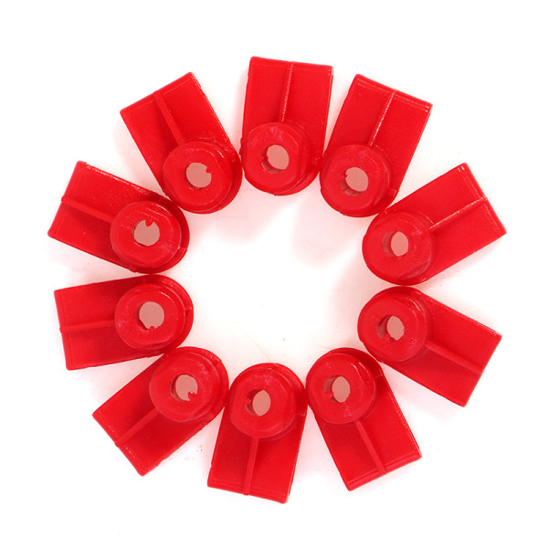 10 kpl muoviset puskurin pidikkeet Siipikiinnitys Läpivientimutterit Ruuvit fo Red
