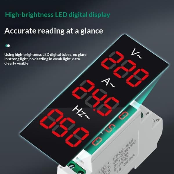 Digital trefasmätare med modulär design och LED-display F A4