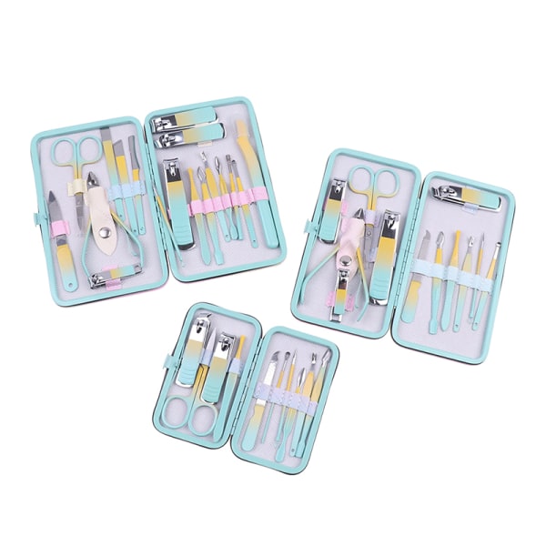 10/12/18 st Nagelklippare i rostfritt stål Set Manikyrverktyg Wi 10PCS