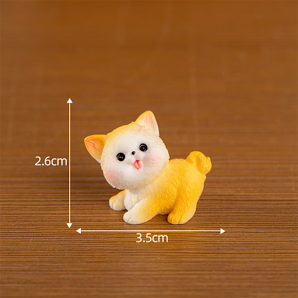e Resin Hundvalp Djur Miniatyrfigur Hemprydnad i kruka 12