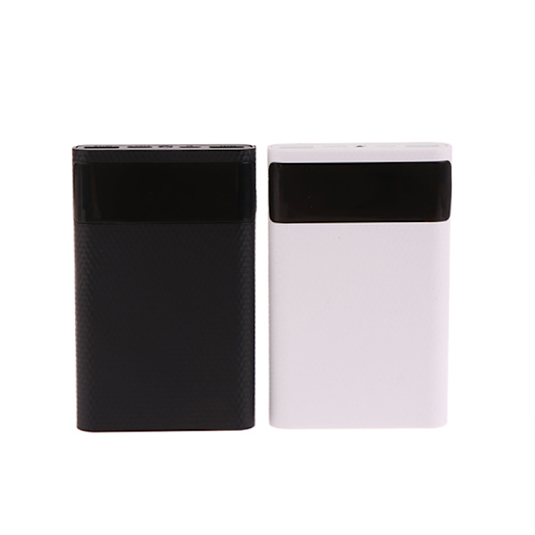 4*18650 Power Bank Case 15000mAh Batterilading Oppbevaringsboks DIY Black 22.5W