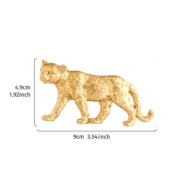 Leopard Lysbryter Dekorasjon Harpiks Leopardfigur Selvklebende A1