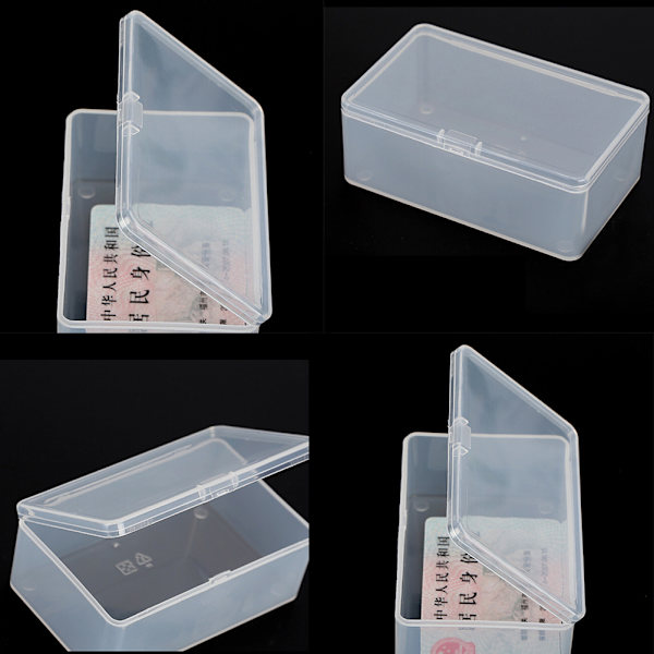 Fyrkantig Plast Klar Transparent Med Lock Förvaringslåda Collectio