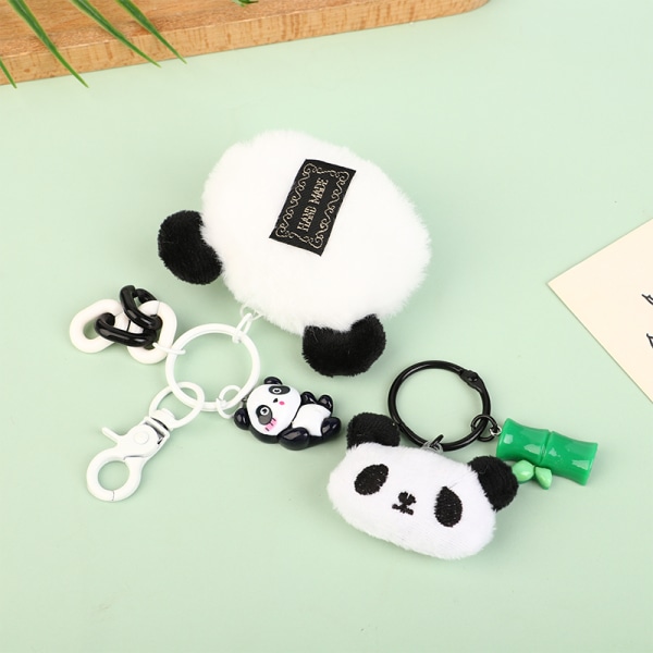 Panda Plush Key Chain National Treasure Pendant Doll Key Ring C B