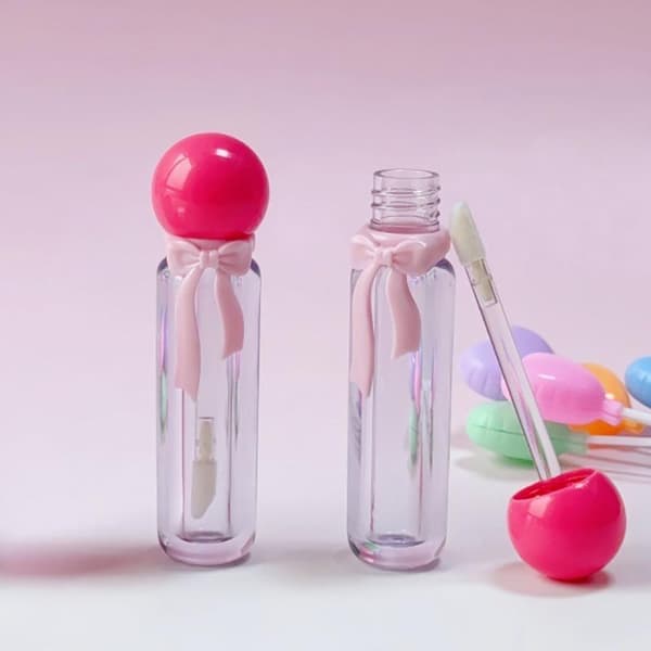 1 st 6 ml transparenta läppglansrör i plast Liten kapacitet läpp