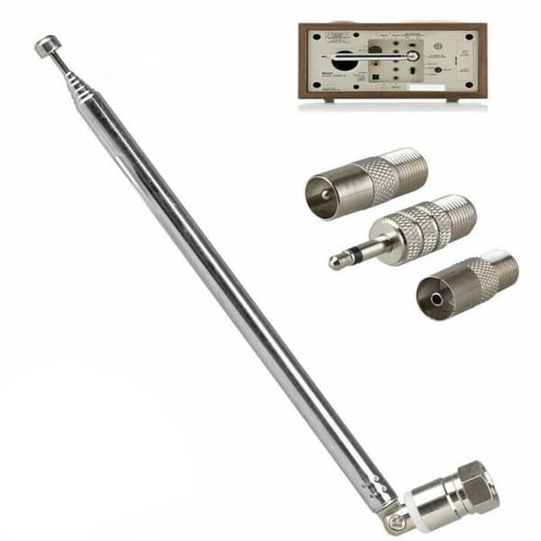 4/5 stk. stangantenne 3,5 mm adapter FM-radioantenne AV stereo mottaker A2