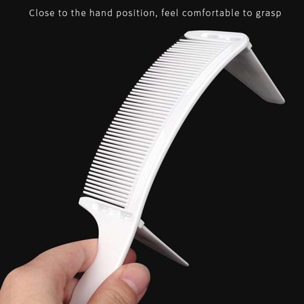 1PC Curved Clipper Comb Herre Barber Stylist Flat Top Brush tin White