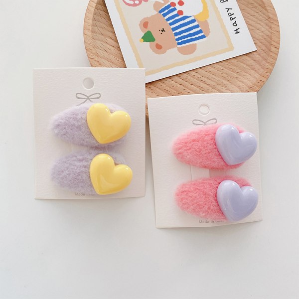 Pehmo Heart Hiusklipsit Candy Color Lasten Mini Hiusklipsit Hea A1