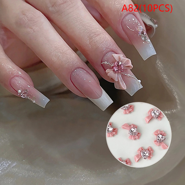 Bowknot Tie Nail Art Diamond Rhinestones Manikyr Dekor Smycken A82