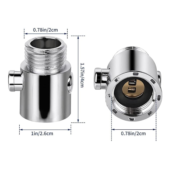 Head Arm Diverter Valve Suihkupää Bidee Ruiskupää Water Sh Silver