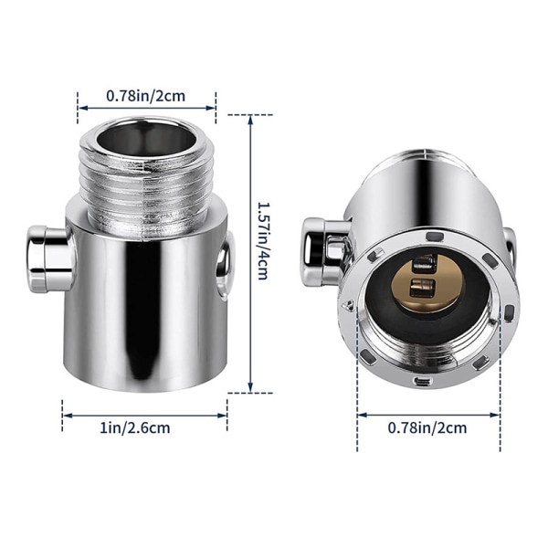 Head Arm Diverter Valve Suihkupää Bidee Ruiskupää Water Sh White