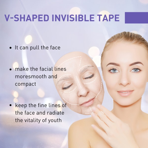 40 kpl Invisible V Shape Face Tarrat Double Chin Facial Ohut L
