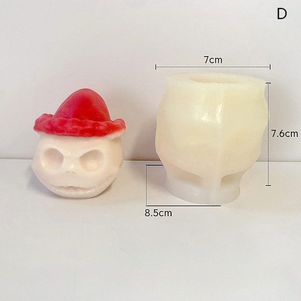 Skull Pumpkin Head mold Tee tee itse Halloween Plaster S D